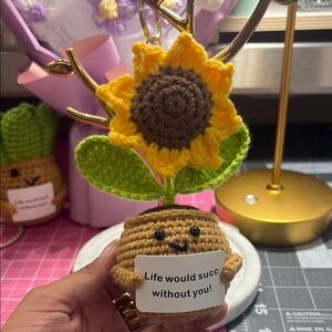 Crochet Sunflower Decor